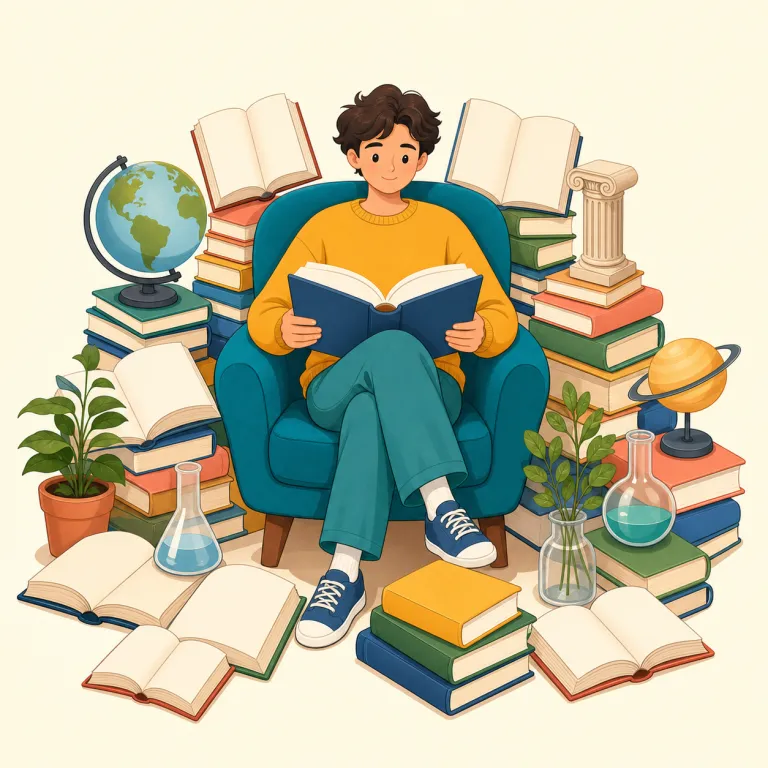 well-read（博識な・形容詞）の覚え方イラスト — well「十分に」＋read「読んだ」から、「たくさん読んでいて博識な」と覚えると定着しやすい語です