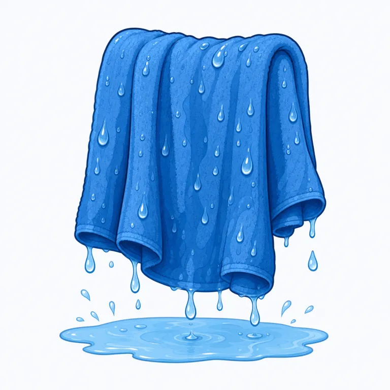 wet（濡れた・形容詞）の覚え方イラスト — wet は「乾く前の水気が残っている」と捉えると自然です