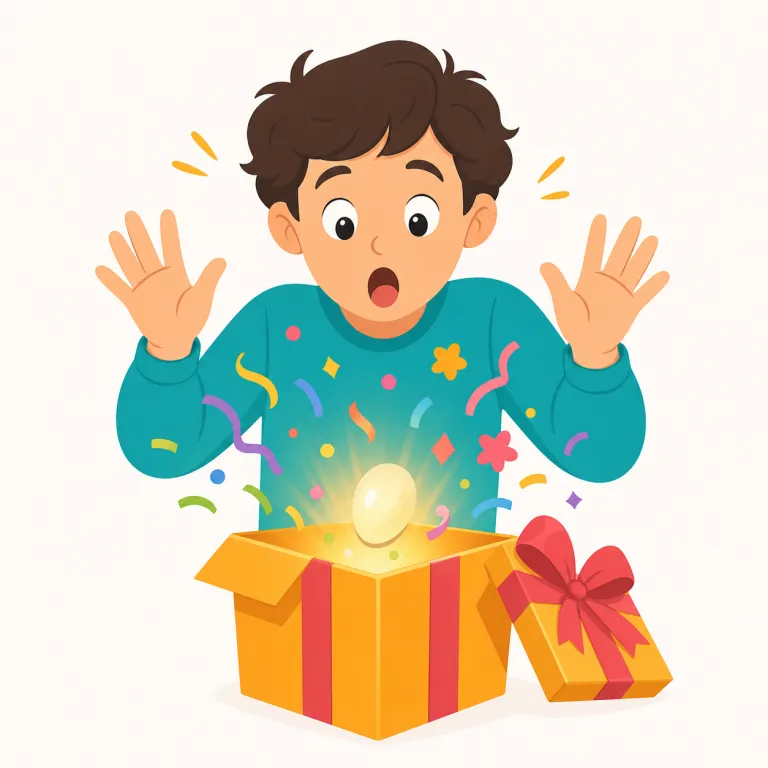 what a surprise（なんて驚きだ・イディオム）の覚え方イラスト — what a + 名詞は「なんて〜なんだ」という感嘆の形です