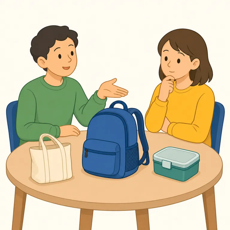 what about（～はどう？・イディオム）の覚え方イラスト — 「what + about」で、今の会話の焦点を別の候補や論点へ“向け直す”感じで覚えると定着しやすいです