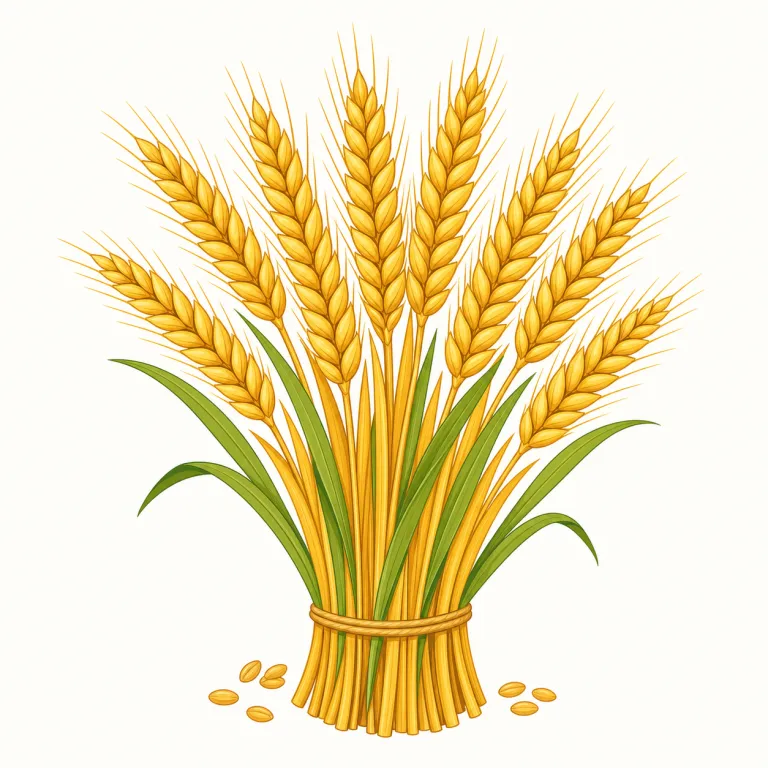 wheat（小麦・名詞）の覚え方イラスト — wheat は「パンのもとになる穀物」と場面で覚えると残りやすいです