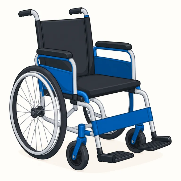 wheelchair（車いす・名詞）の覚え方イラスト — まず wheel と chair の2語がそのまま見えるので、「車輪のある椅子」と英語の中だけで結びつけると形が浮かびやすいです