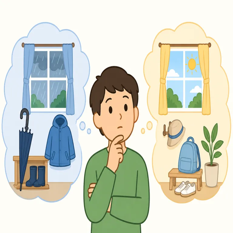 whether（かどうか・接続詞）の覚え方イラスト — whether は「二択を含んだ if」として覚えると定着しやすい