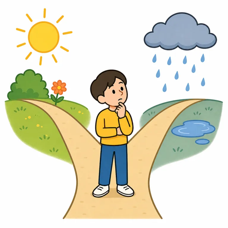 whether（〜か〜か・conjunction）の覚え方イラスト