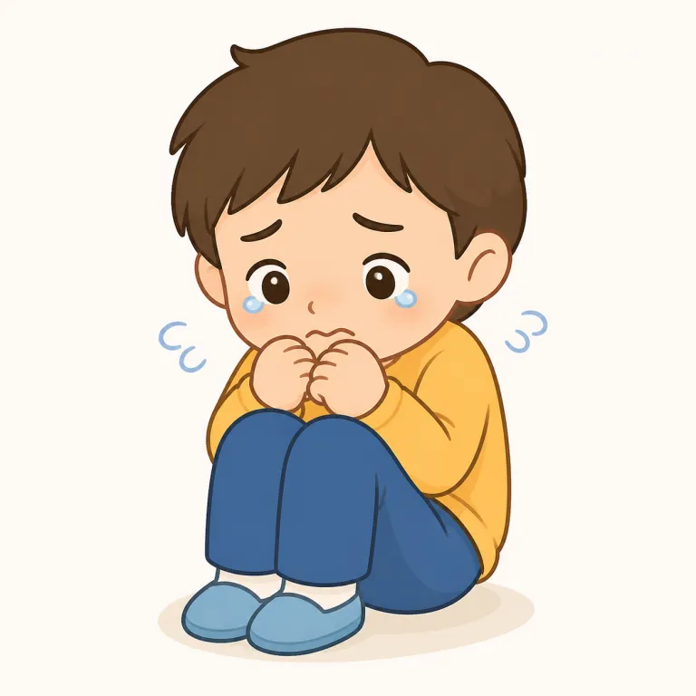 whimper（すすり泣く・動詞）の覚え方イラスト — whisper を知っていると覚えやすい