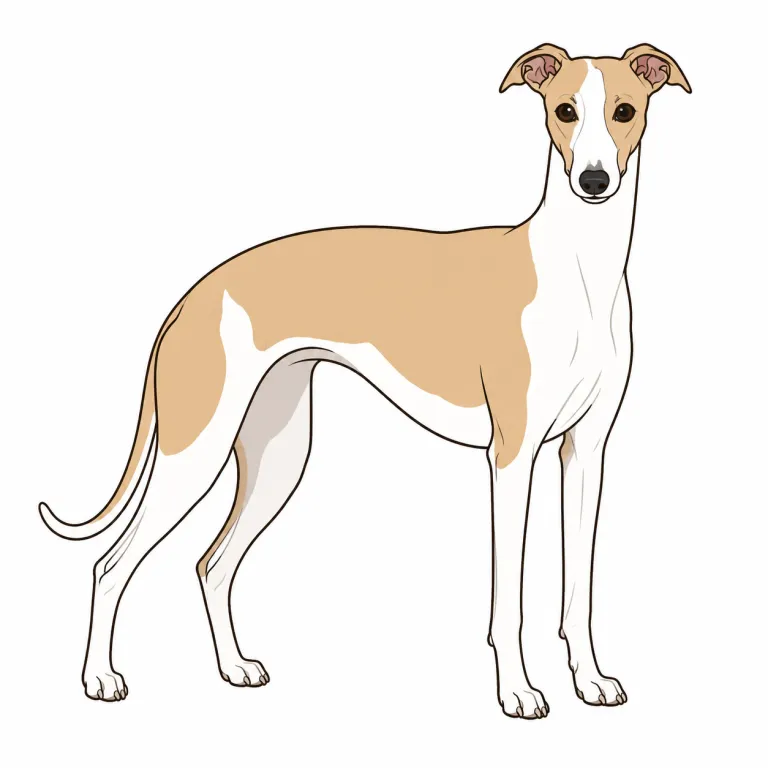whippet（ウィペット（犬）・noun）の覚え方イラスト