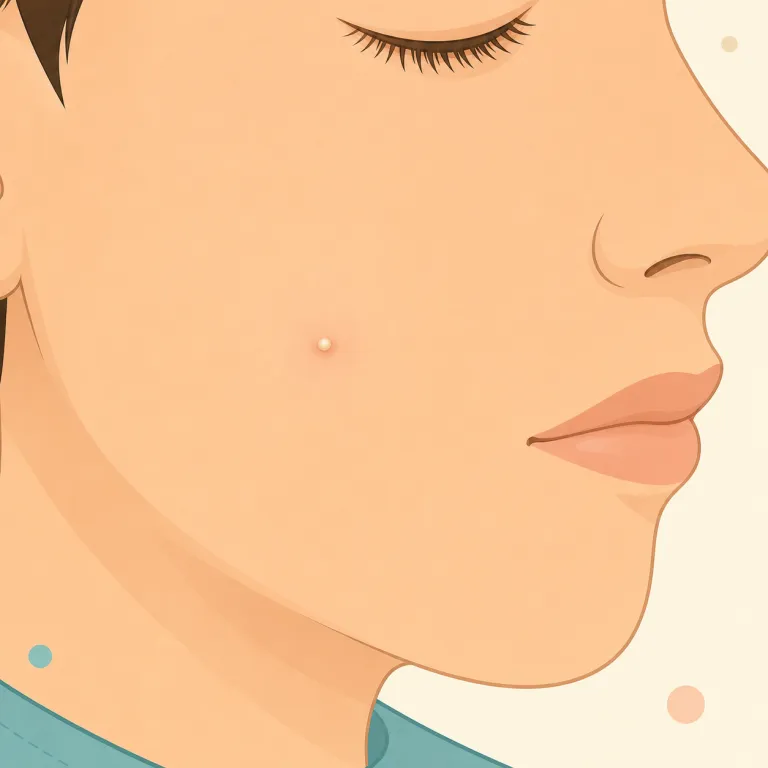 whitehead（白ニキビ・名詞）の覚え方イラスト — white と head の直結で覚えると定着しやすい語です