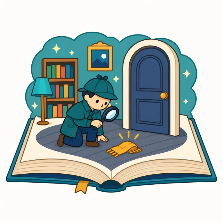 whodunit（推理小説・noun）の覚え方イラスト
