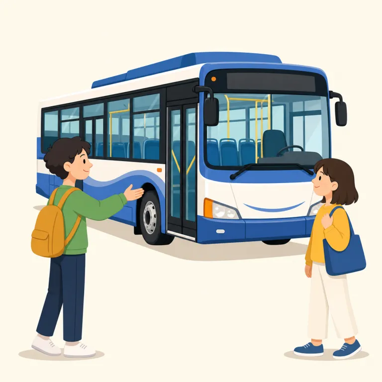 why don't we take a bus（バスにしようか・イディオム）の覚え方イラスト — 「Why don't we ...?」は直訳の『なぜ私たちは〜しないの？』ではなく、会話では『〜しようか』というやわらかい提案の型として覚える