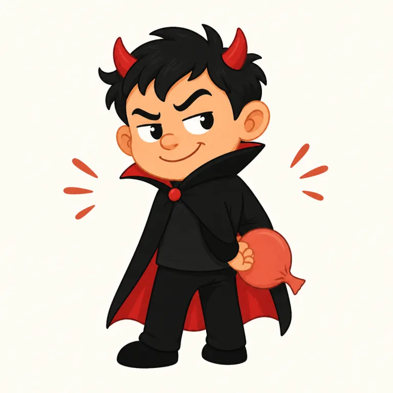 wicked（邪悪な、いたずらっぽい・形容詞）の覚え方イラスト — bad より道徳的な非難が強く、evil にかなり近い語だと押さえると覚えやすいです