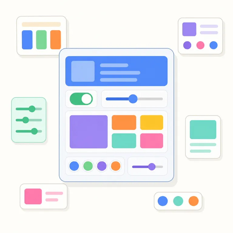 widget（画面部品・noun）の覚え方イラスト