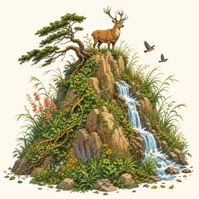 wildness（荒々しさ・名詞）の覚え方イラスト — wild は「制御されていない、荒い」という形容詞で、-ness は kindness や darkness のように性質を名詞にする語尾です
