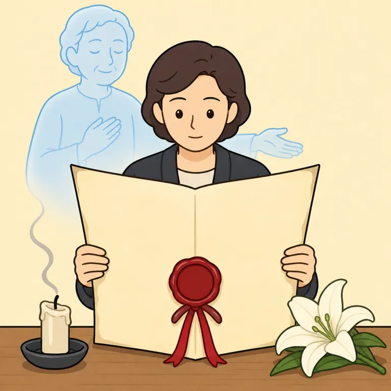 will（遺言・noun）の覚え方イラスト
