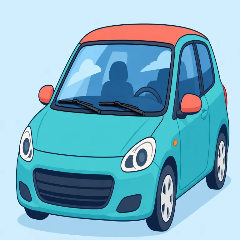 windscreen（フロントガラス・名詞）の覚え方イラスト — wind と screen をそのまま重ねて覚えるのが最短です