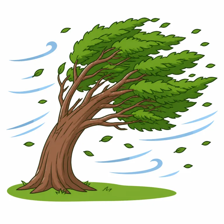 windstorm（暴風・noun）の覚え方イラスト