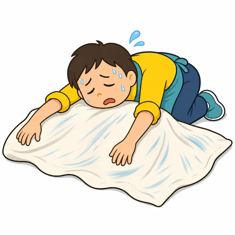 wipe out（へとへとにする・phrasal_verb）の覚え方イラスト