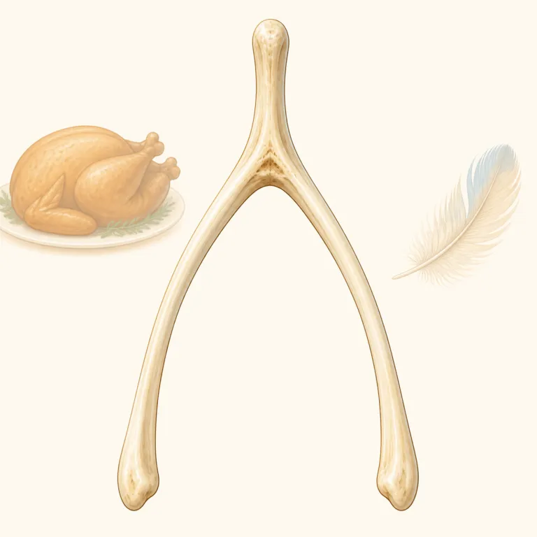 wishbone（叉骨・名詞）の覚え方イラスト — wish + bone という見たままの複合語として覚えるのが最短です