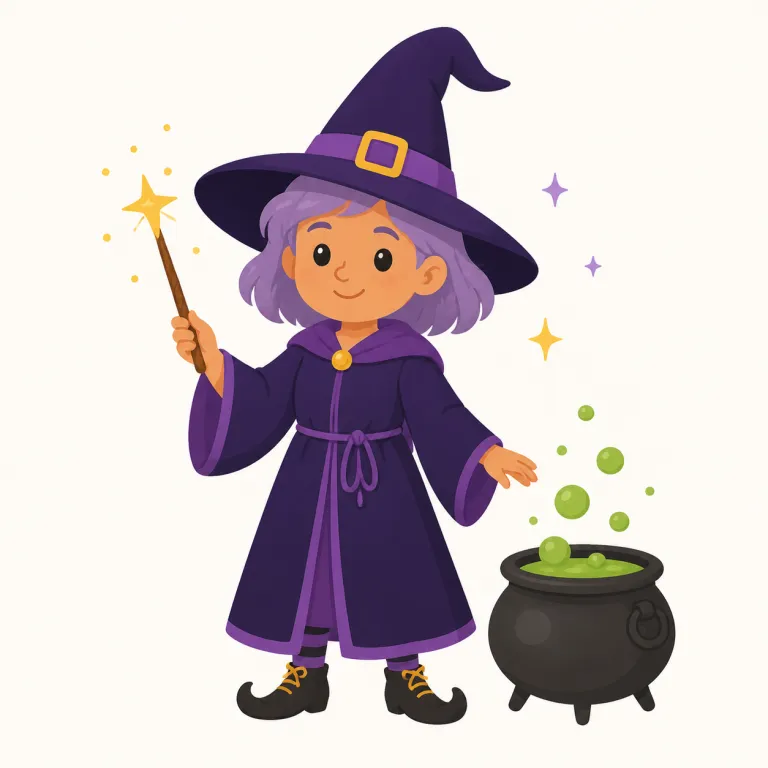 witch（魔女・名詞）の覚え方イラスト — witch は fairy tale や Halloween に出てくる典型語として場面ごと覚えると残りやすいです