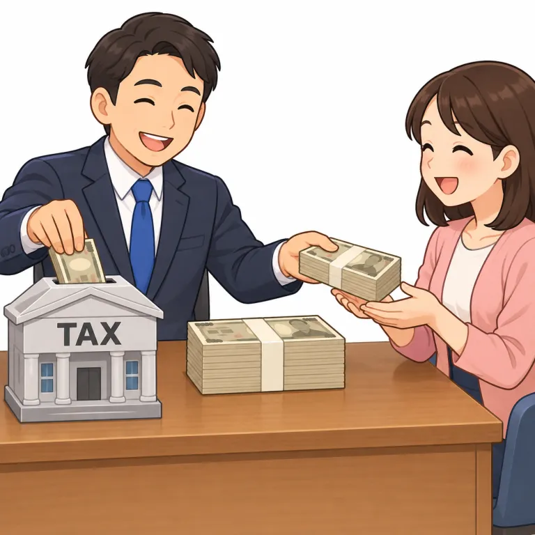 withholding（源泉徴収・noun）の覚え方イラスト