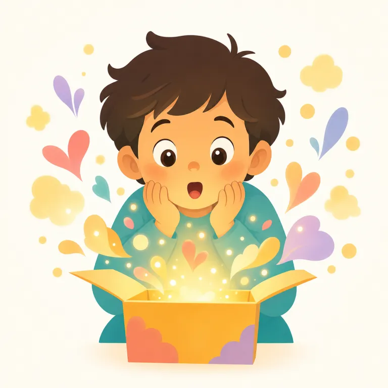 wonderment（驚き，驚嘆・名詞）の覚え方イラスト — wonder が「不思議に思う・驚く」