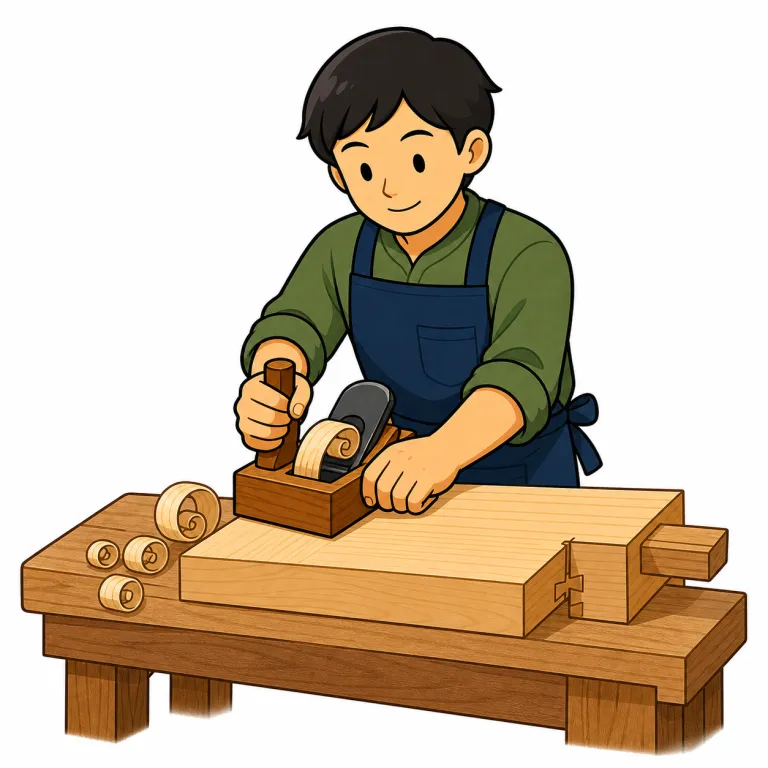 woodwork（木工、木工技術・noun）の覚え方イラスト