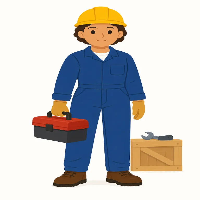 worker（労働者・名詞）の覚え方イラスト — まず work を確実に押さえ、その「する人」版が worker だと見ると覚えやすいです