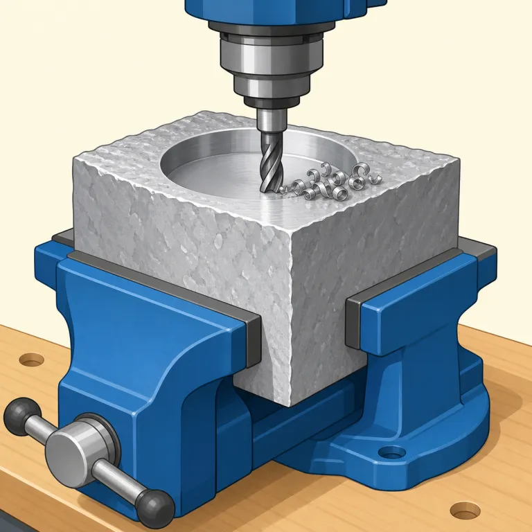 workpiece（加工物 / 被加工材・名詞）の覚え方イラスト — workpiece は work + piece で捉えると覚えやすいです