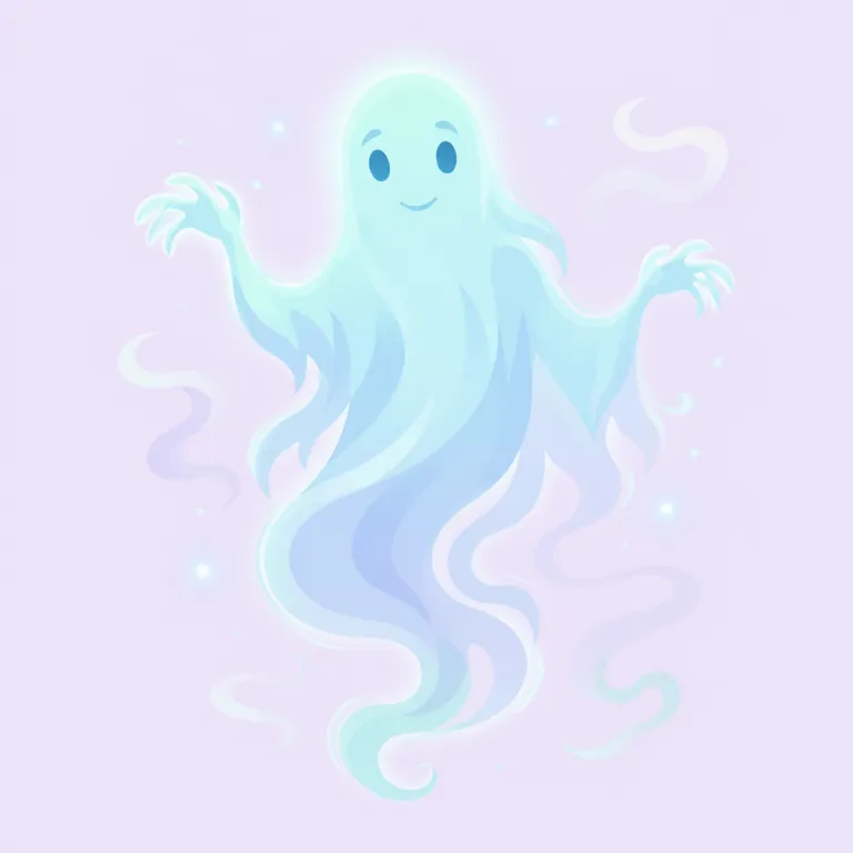 wraith（幽霊・名詞）の覚え方イラスト — wraith は ghost や spirit の近くに置いて覚えると定着しやすい語です
