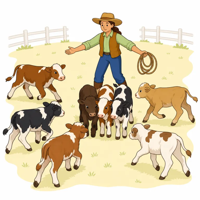 wrangle（家畜を追い集める・verb）の覚え方イラスト