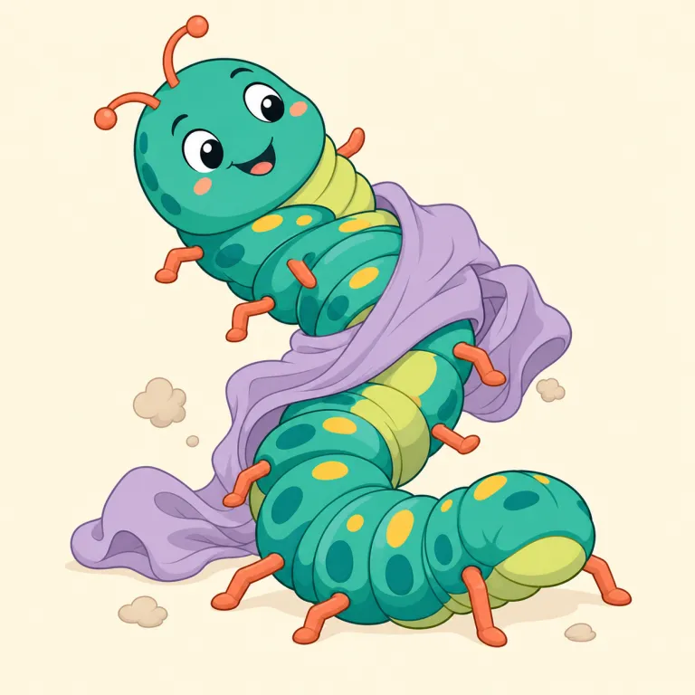 wriggling（もがくこと、くねくね動くこと・名詞）の覚え方イラスト — wriggle は wiggle より必死さがあり、細かく身をよじって抜け出そうとする感じ