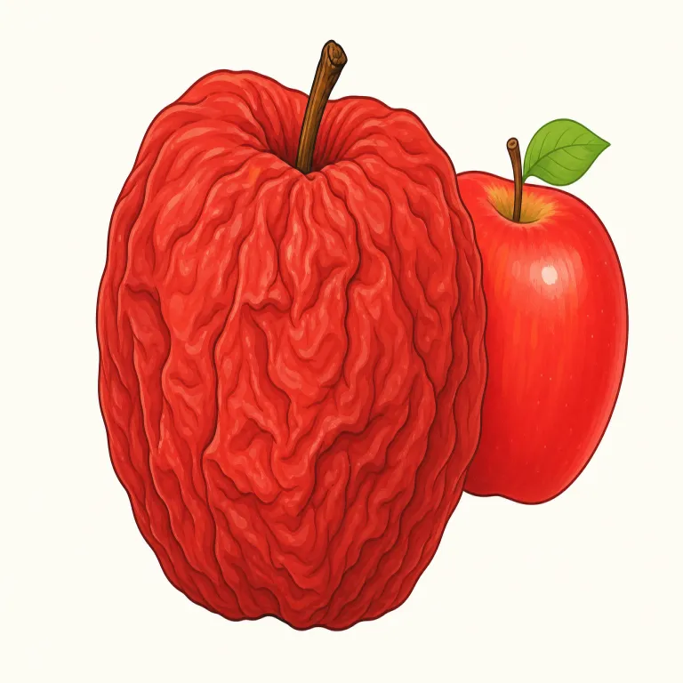 wrinkly（しわしわの・形容詞）の覚え方イラスト — wrinkle「しわ」を知っていれば、wrinkly は -y が付いて「しわっぽい・しわだらけの」と広げれば覚えやすいです