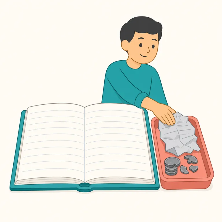 write off（帳簿から落とす、損金として計上する、見限る・句動詞）の覚え方イラスト — write + off をそのまま合わせて、「書いて外す」と考えると残りやすい
