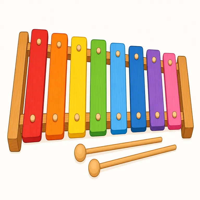 xylophone（木琴・名詞）の覚え方イラスト — つづりは先頭の `xylo-` と後半の `-phone` に分けて見ると覚えやすいです