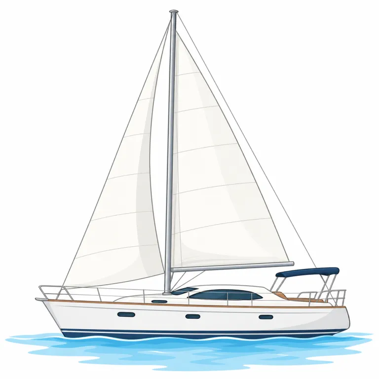yacht（ヨット・名詞）の覚え方イラスト — "yacht" は意味よりまずつづりで引っかかりやすい語