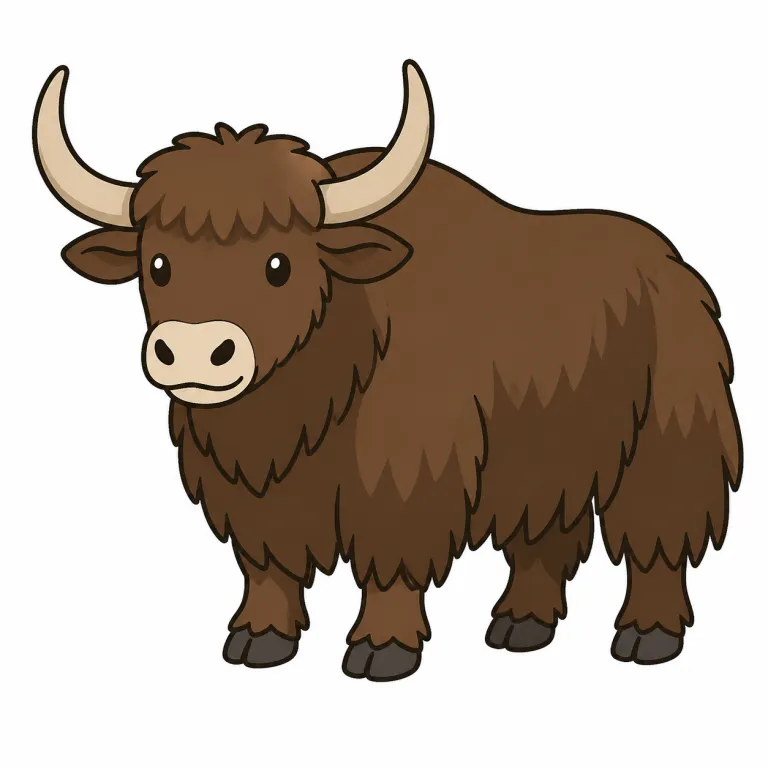 yak（ヤク・noun）の覚え方イラスト