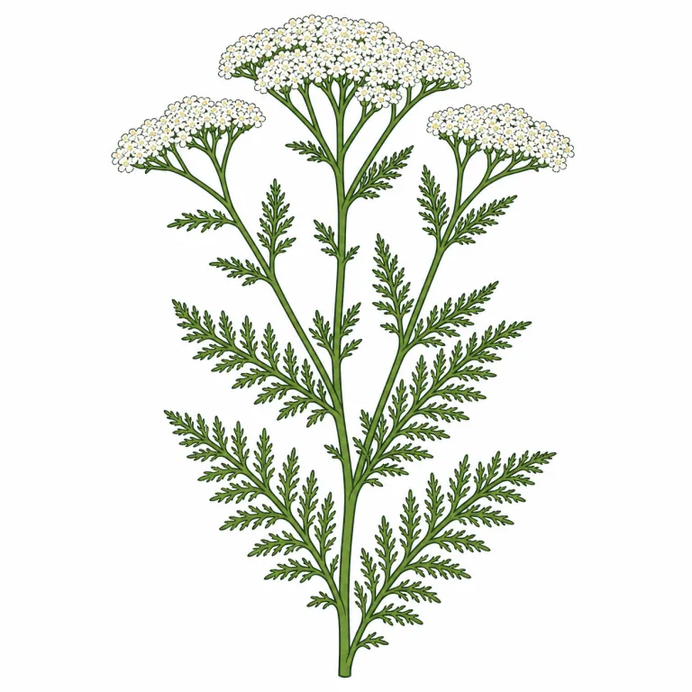yarrow（ノコギリソウ・noun）の覚え方イラスト