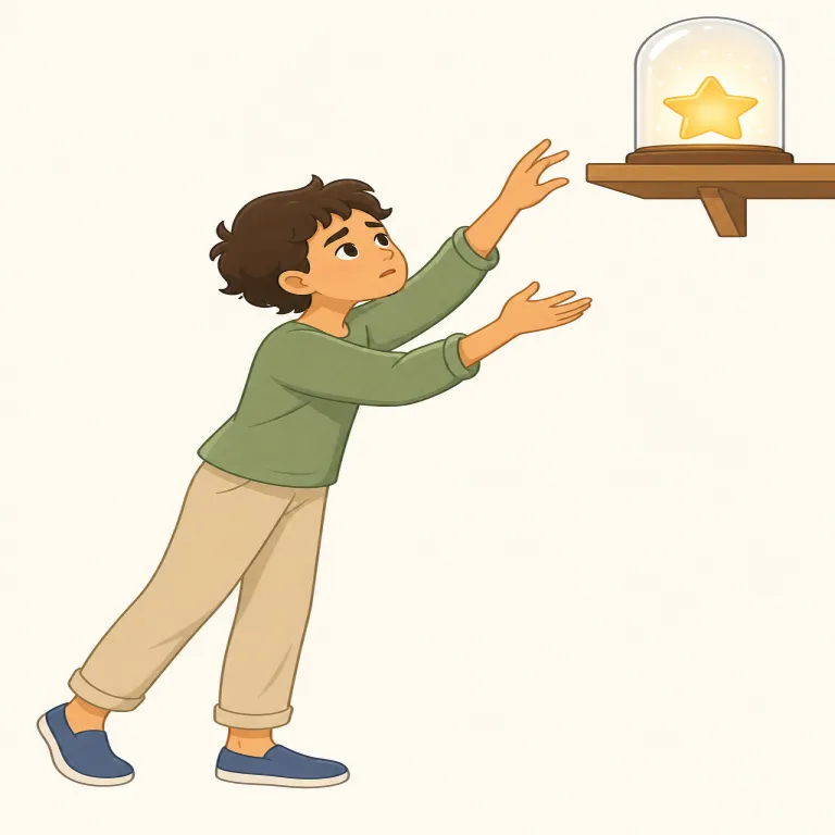 yearn（切望する・動詞）の覚え方イラスト — このエントリの yearn は「慕う」ではなく、手に入れたいものや実現したい状態を心から強く求め続ける「切望する」の意味です