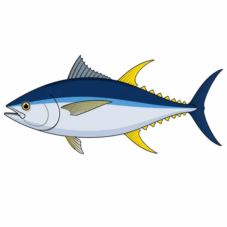 yellowfin（キハダマグロ・noun）の覚え方イラスト