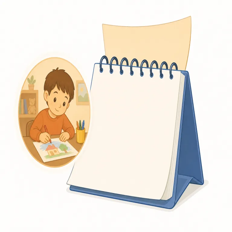 yesterday（昨日・名詞）の覚え方イラスト — まず day が見えるので「日」に関係する語だと固定し、残りの yester- を『一つ前』の印として覚えると残りやすいです