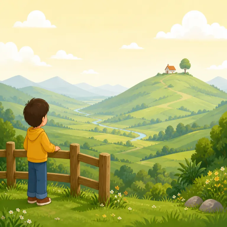 yonder（向こうに・副詞）の覚え方イラスト — まず日常語の there / over there を土台にし、『もっと遠くて、指さす先に見えるあちら』を yonder に重ねると覚えやすいです