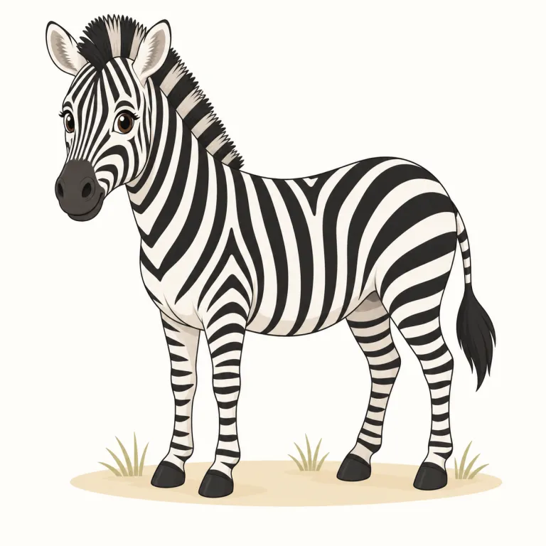 zebra（シマウマ・名詞）の覚え方イラスト — zebra はまず見た目の特徴で固定すると覚えやすい単語です