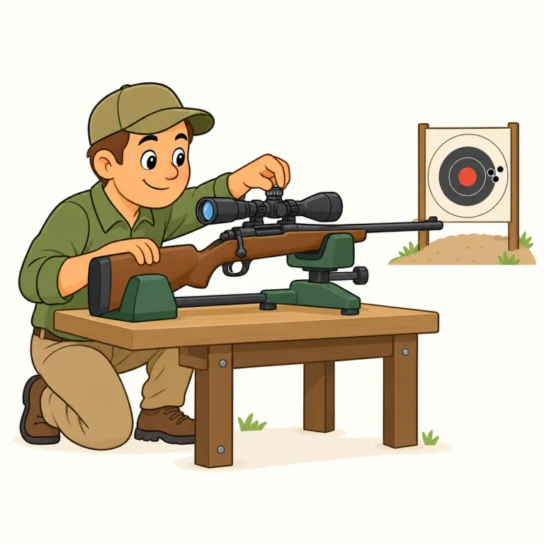 zeroing（照準調整・noun）の覚え方イラスト