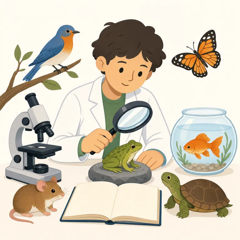 zoology（動物学・名詞）の覚え方イラスト — zoology は zoo と同じく「動物」に関係する語だと手がかりにできます