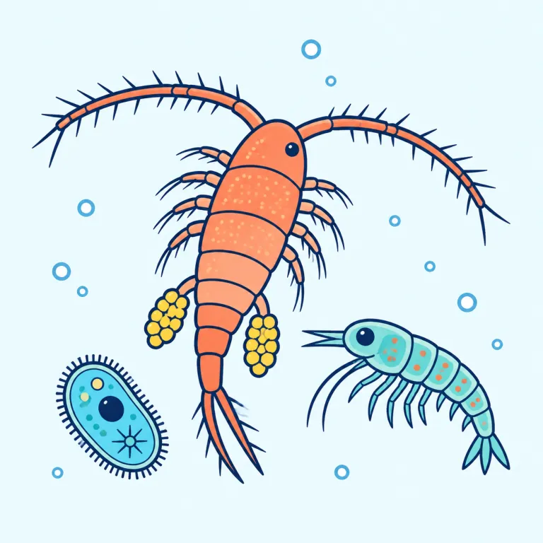 zooplankton（動物プランクトン・noun）の覚え方イラスト